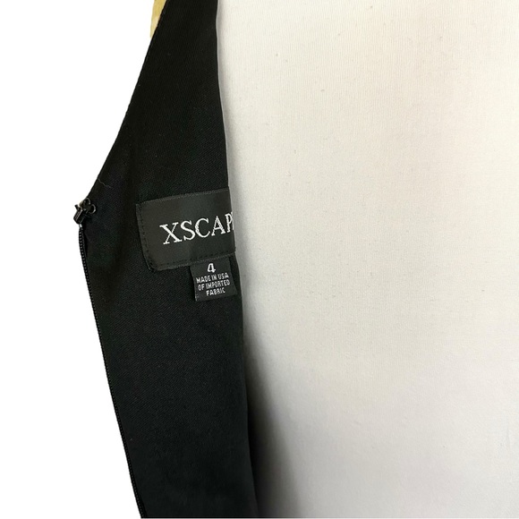 XSCAPE | Animal Print Sleeveless High Low Ruffle Midi Cocktail Dress NWT Sz 4 - Picture 13 of 16